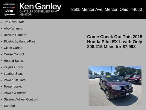 Used 2015 Honda Pilot EX-L image 5