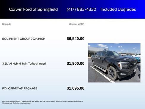 Used 2024 Ford F150 Platinum w/ Equipment Group 702A High AWD/4WD image 6