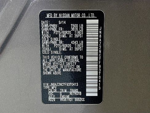 Used 2015 INFINITI QX80 4WD w/ Theater Package image 34