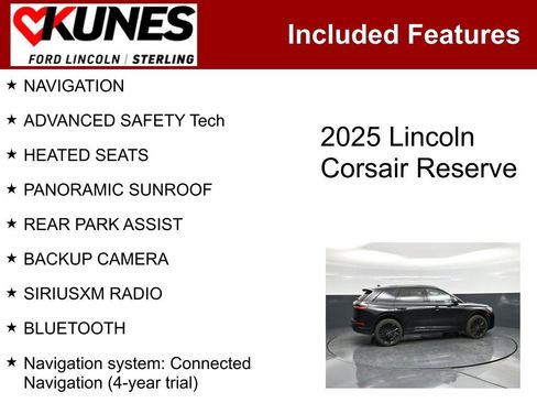 Used 2025 Lincoln Corsair Reserve w/ Jet Appearance Package image 2