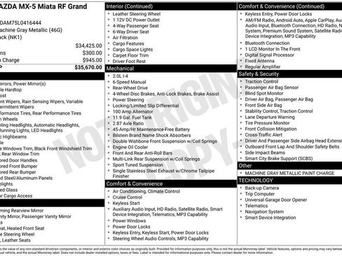 Used 2020 MAZDA MX-5 Miata RF Grand Touring image 26