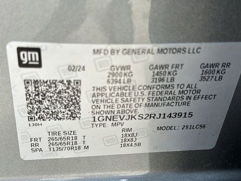 Certified 2024 Chevrolet Traverse Z71 w/ Enhanced Driving Package AWD/4WD image 33