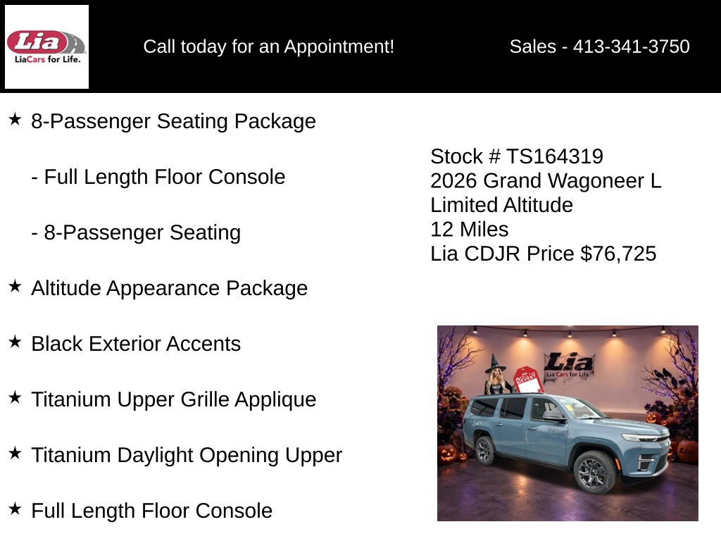 New 2026 Jeep Grand Wagoneer L Limited w/ Premium Group II AWD/4WD image 12