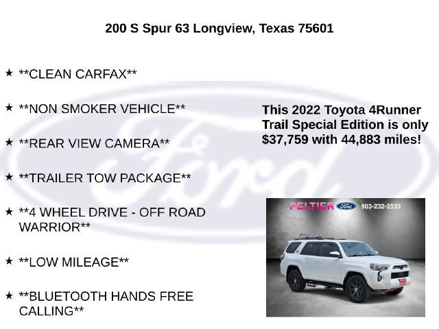 Used 2022 Toyota 4Runner Trail Special Edition AWD/4WD image 5