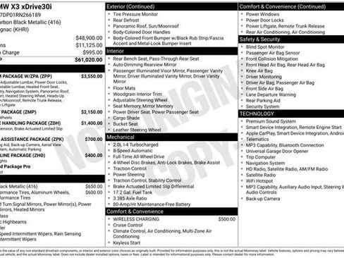 Used 2024 BMW X3 xDrive30i w/ Premium Package w/ZPA image 15
