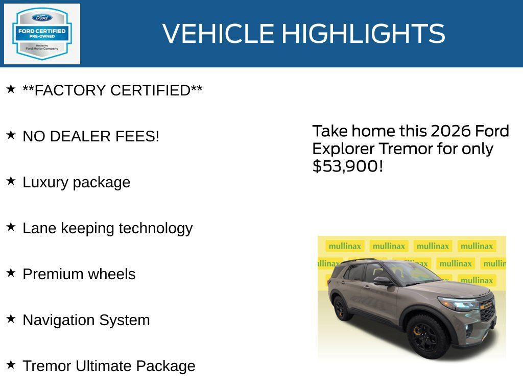 Used 2026 Ford Explorer Tremor w/ Tremor Ultimate Package AWD/4WD image 12