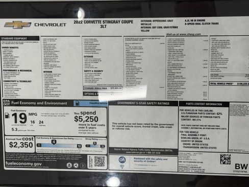 Used 2022 Chevrolet Corvette Stingray Premium Cpe RWD image 65