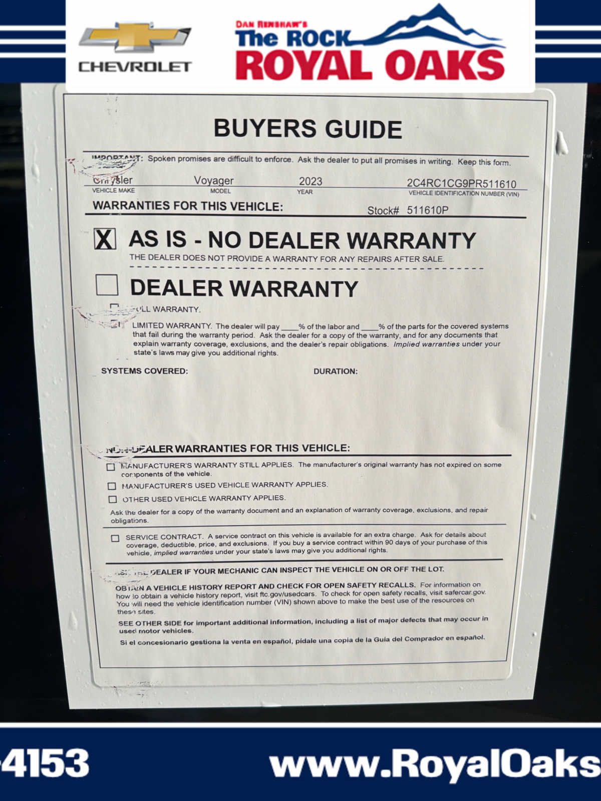 Used 2023 Chrysler Voyager LX FWD image 32