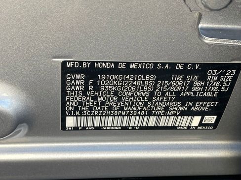 Certified 2023 Honda HR-V LX image 36