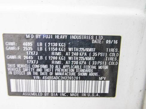 Used 2017 Subaru Outback 2.5i Premium AWD/4WD image 55