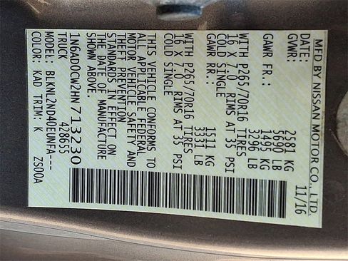 Used 2017 Nissan Frontier SV w/ SV Value Truck Package image 26