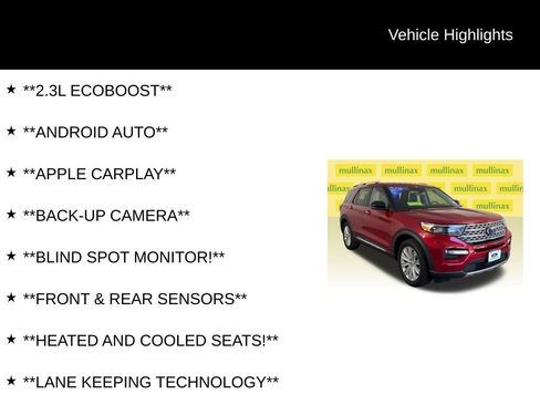 Certified 2023 Ford Explorer Limited w/ Limited Technology Package RWD image 13