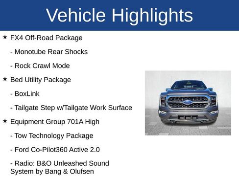 Used 2022 Ford F150 Platinum w/ Equipment Group 701A High image 4