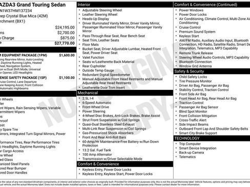 Used 2017 MAZDA MAZDA3 Grand Touring w/ Premium Equipment Package image 9