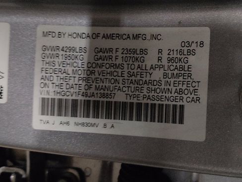 Used 2018 Honda Accord EX image 33