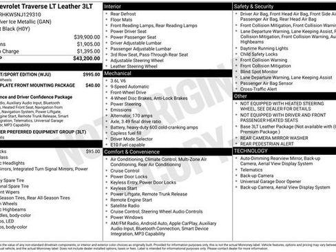 Used 2022 Chevrolet Traverse LT w/ Midnight/Sport Edition FWD image 7