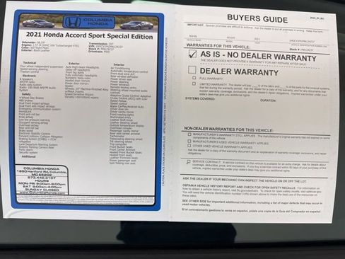 Used 2021 Honda Accord Sport Special Edition image 37