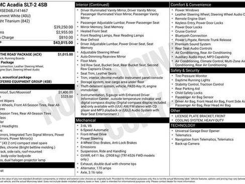 Used 2011 GMC Acadia SLT w/ LPO, 'HIT The Road' Package FWD image 18