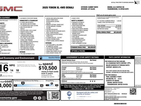 Used 2025 GMC Yukon XL Denali AWD/4WD image 4
