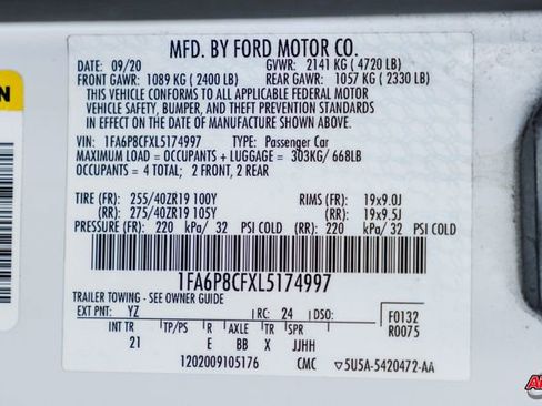 Used 2020 Ford Mustang GT w/ GT Performance Package RWD image 77