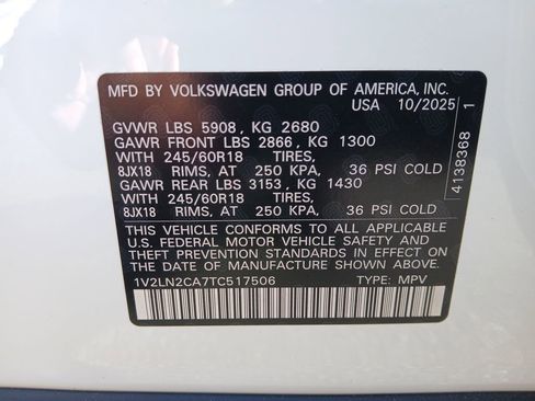 New 2026 Volkswagen Atlas SE image 28