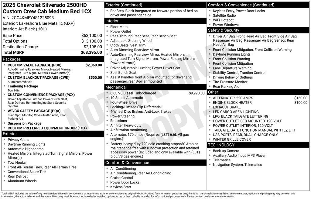 Used 2025 Chevrolet Silverado 2500 Custom w/ Custom Value Package AWD/4WD image 9