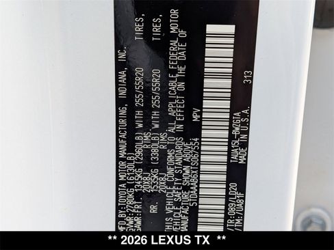 New 2026 Lexus TX 350 AWD w/ Technology Package image 32