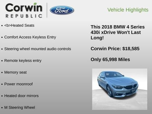 Used 2018 BMW 430i Gran Coupe xDrive image 6