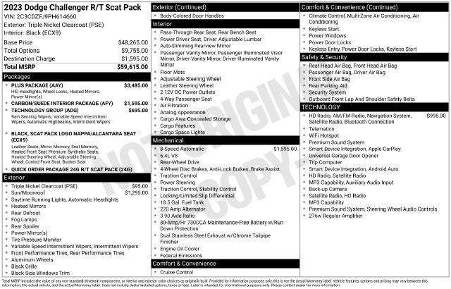Used 2023 Dodge Challenger R/T Scat Pack w/ Plus Package RWD image 17