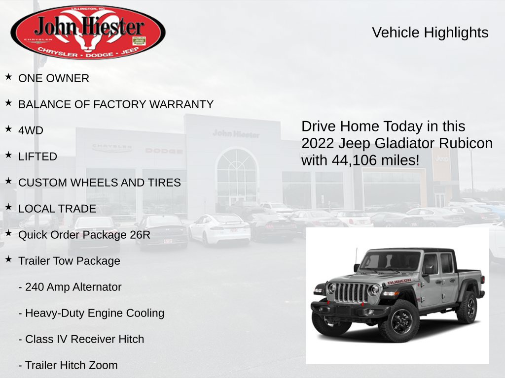 Used 2022 Jeep Gladiator Rubicon AWD/4WD image 3