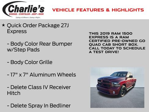 Certified 2019 RAM 1500 Express w/ Express Value Package image 13