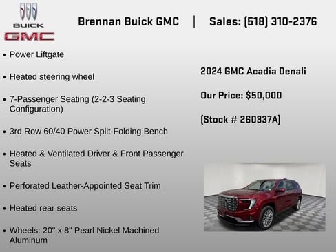Certified 2024 GMC Acadia Denali AWD/4WD image 11