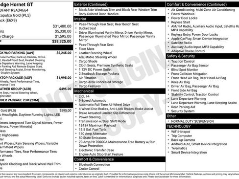 New 2024 Dodge Hornet GT w/ Tech Pack w/o Parking AWD/4WD image 5