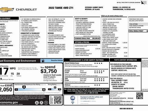 Used 2022 Chevrolet Tahoe Z71 w/ Luxury Package image 4