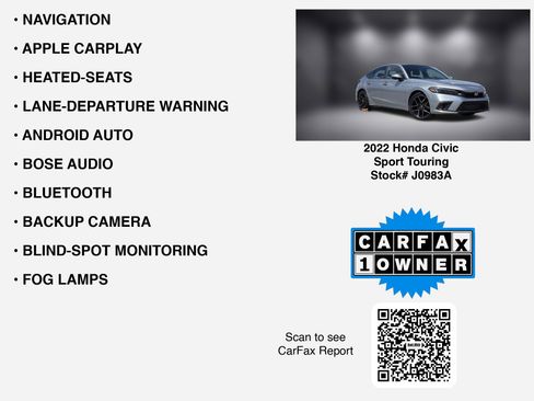 Used 2022 Honda Civic Sport Touring image 7