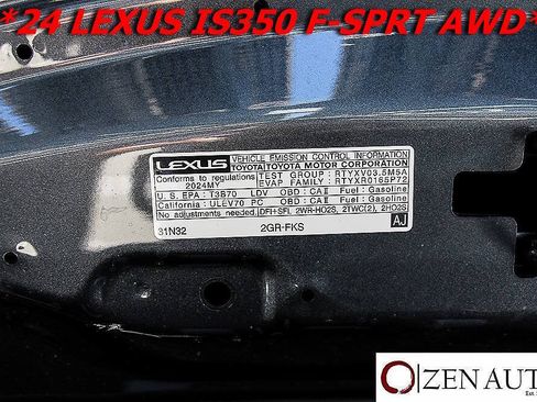 Used 2024 Lexus IS 350 F Sport w/ Navigation Package AWD/4WD image 58