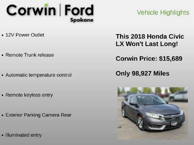 Used 2018 Honda Civic LX image 6