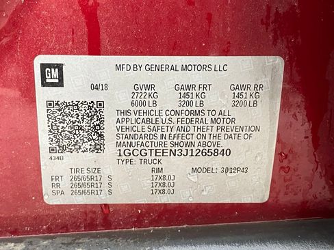 Used 2018 Chevrolet Colorado ZR2 AWD/4WD image 17