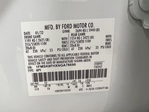 Used 2022 Ford Explorer Limited image 72