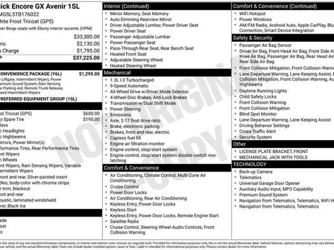 New 2026 Buick Encore GX Avenir w/ Avenir Convenience Package AWD/4WD image 5