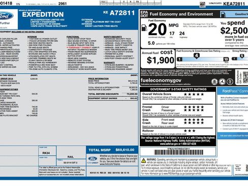 Used 2019 Ford Expedition Limited w/ Equipment Group 301A image 65