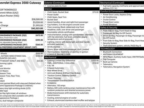 New 2025 Chevrolet Express 3500 w/ Power Convenience Package RWD image 18