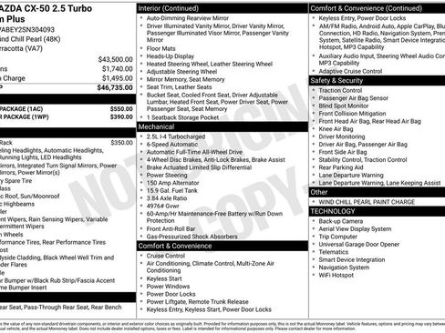 Certified 2025 MAZDA CX-50 2.5 Turbo w/ Accent Package AWD/4WD image 37