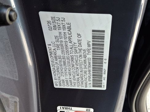 New 2026 Honda Odyssey Touring image 20