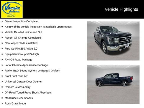 Used 2022 Ford F150 Lariat w/ Equipment Group 502A High image 2