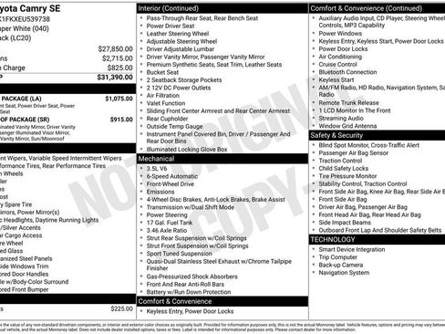 Used 2014 Toyota Camry SE w/ Leather Package FWD image 40
