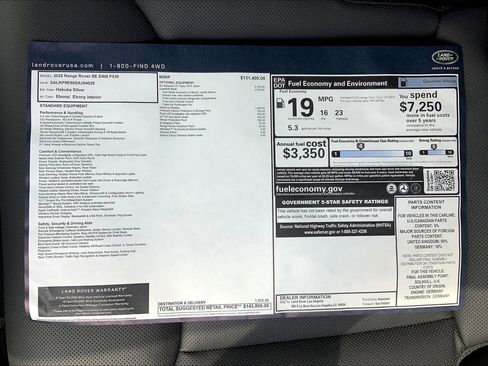 New 2025 Land Rover Range Rover SE image 12