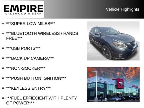 Used 2018 Nissan Murano SV w/ Premium Package AWD/4WD image 2