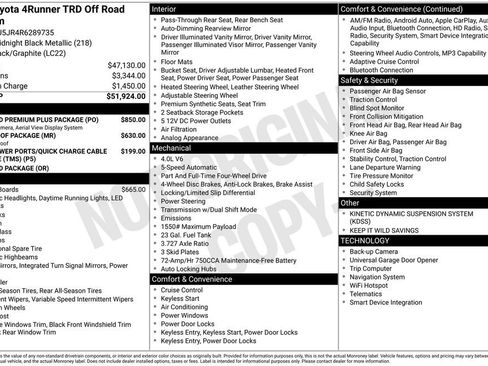Certified 2024 Toyota 4Runner TRD Off-Road Premium w/ Off Road Premium Plus Package AWD/4WD image 63