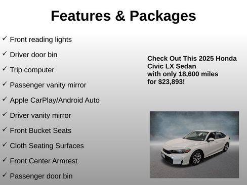 Certified 2025 Honda Civic LX image 24